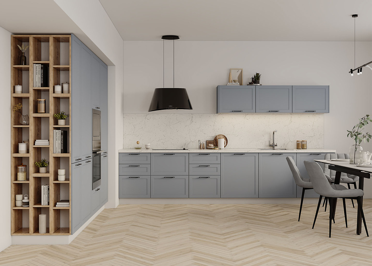 Модульная кухня "Перо" в цвете Блю