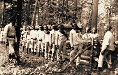 Российские меннониты на альтернативной военной службе в лесничестве. 1907 г