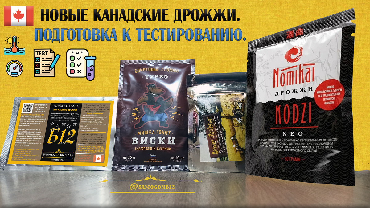 Новые канадские дрожжи. Подготовка к тестированию. Коллаж автора ©