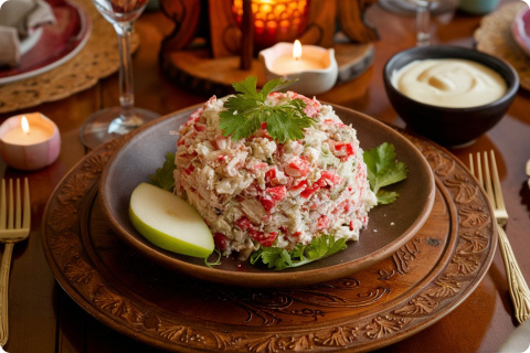 Салат с крабовыми палочками