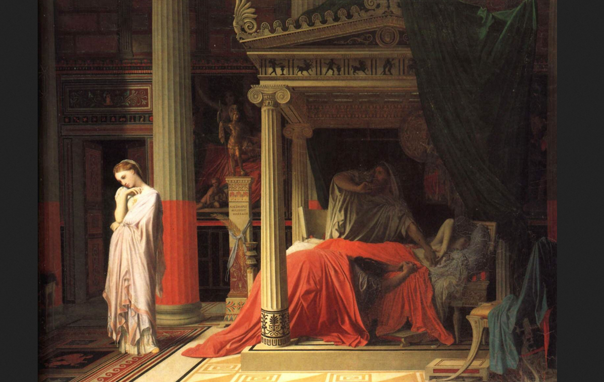 Жан Огюст Доминик Энгр, "Антиох и Стратоника", 1840.