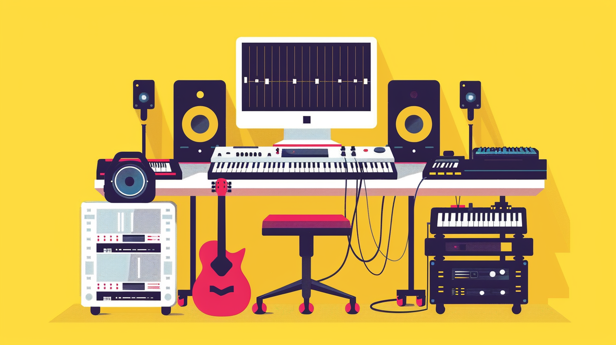 Рабочее место создателя электронной музыки