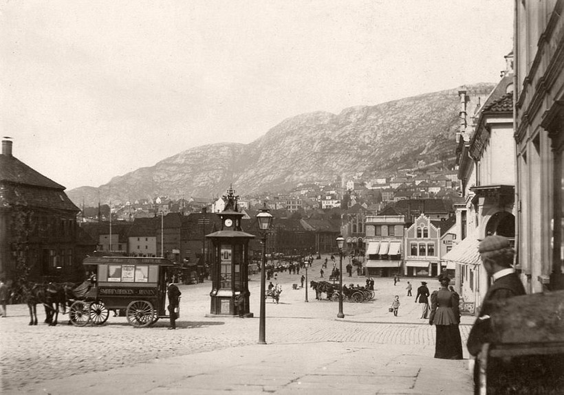 Проспект Торгаллменнинген в Бергене. 1890-е гг. Источник: travelask.ru