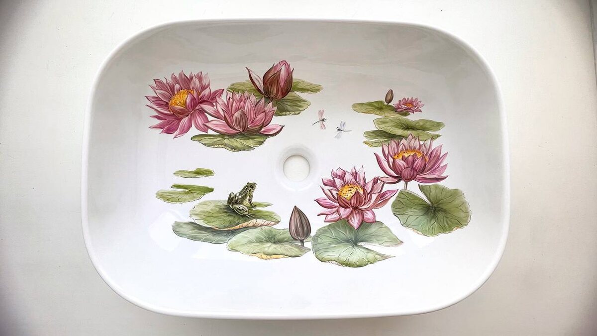 Накладная раковина, санфаянс, размер 50х34х15 см 