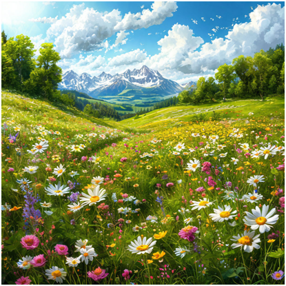 Сгенерировано ИИ- красивые луговые цветы, а запах.......