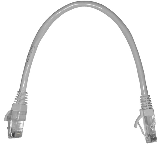 Патч-корд UTP4 cat 5e, 0,25м, ВС, LSZH, белый, литой коннектор NETKO Optima