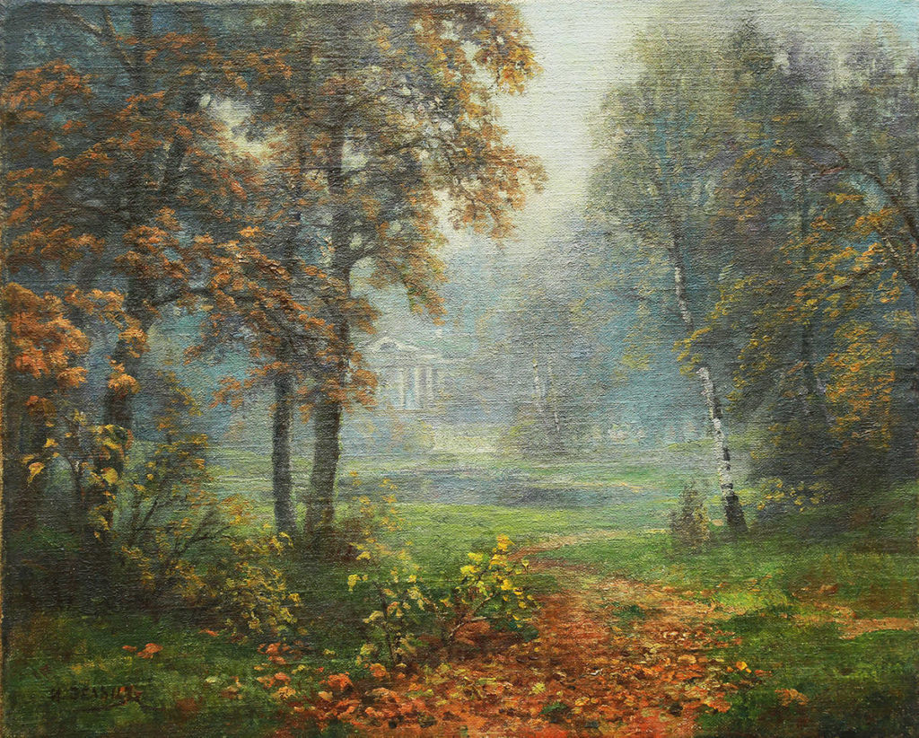 «Усадьба в осеннем парке». Холст, масло 