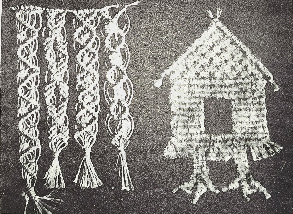 Узоры с бридами из репсовых узлов