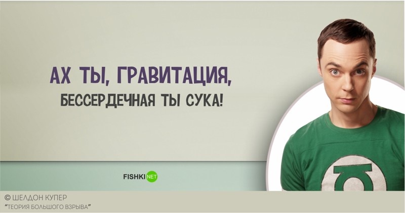 шелдон: гравитация бессердечная ты сука
