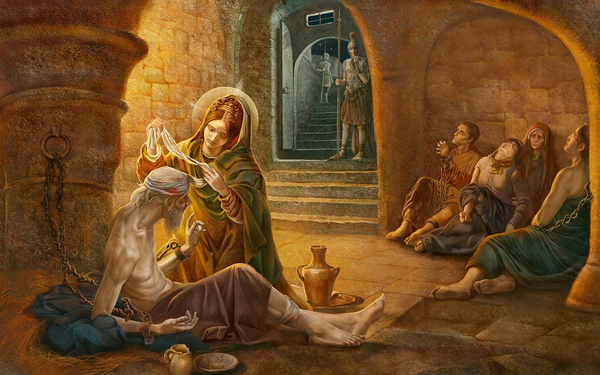  Святая Анастасия Узорешительница посещает заключённых