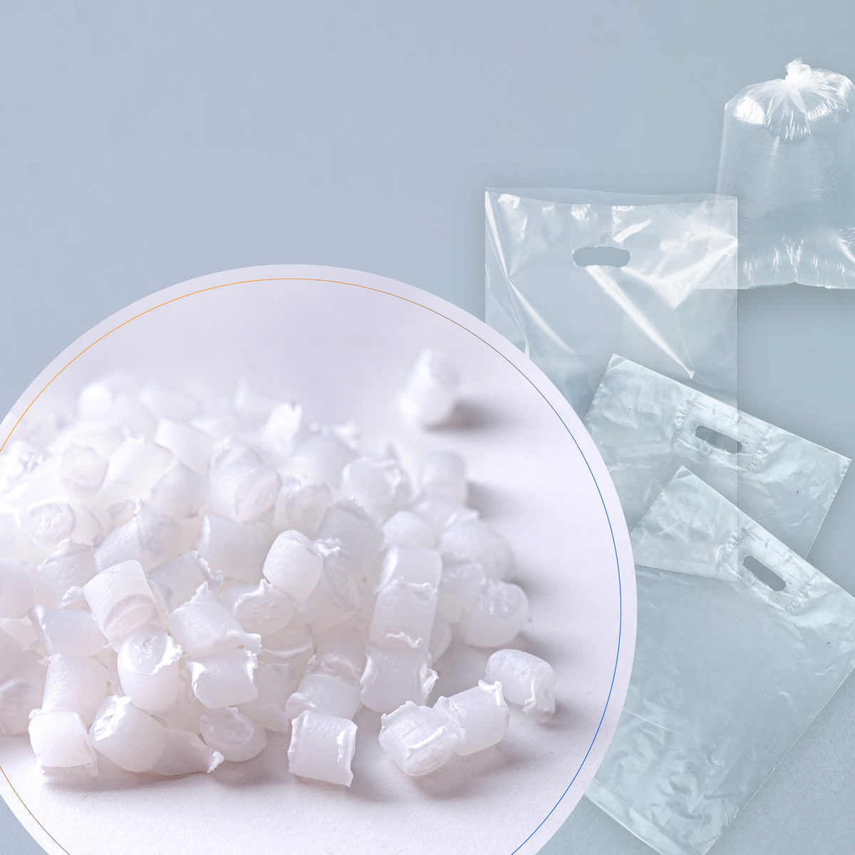 HDPE пакет до окрашивания, гранула ПВД HDPE F700 из Ирана, фото ООО Веста-Полимер