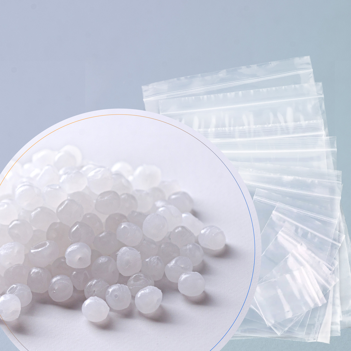 LDPE пакет до окрашивания, гранула ПНД LDPE 2430 из Ирана, фото ООО Веста-Полимер 