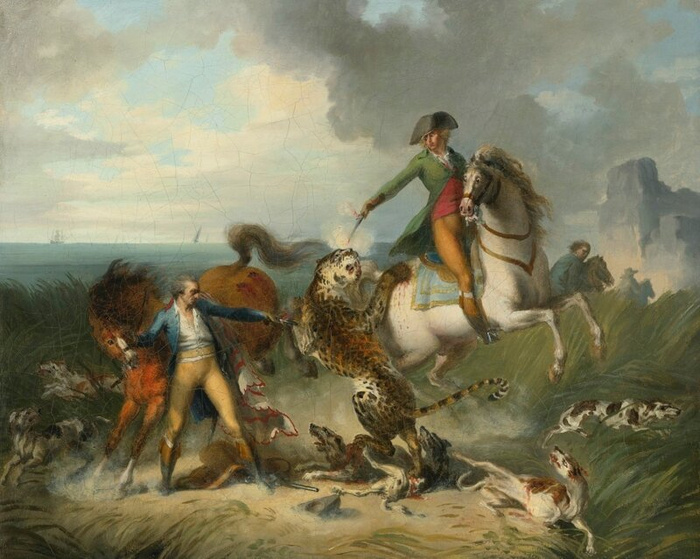 Эпизод с убийством ягуара настолько зашёл европейской публике, что по нему было написано изрядное число картин