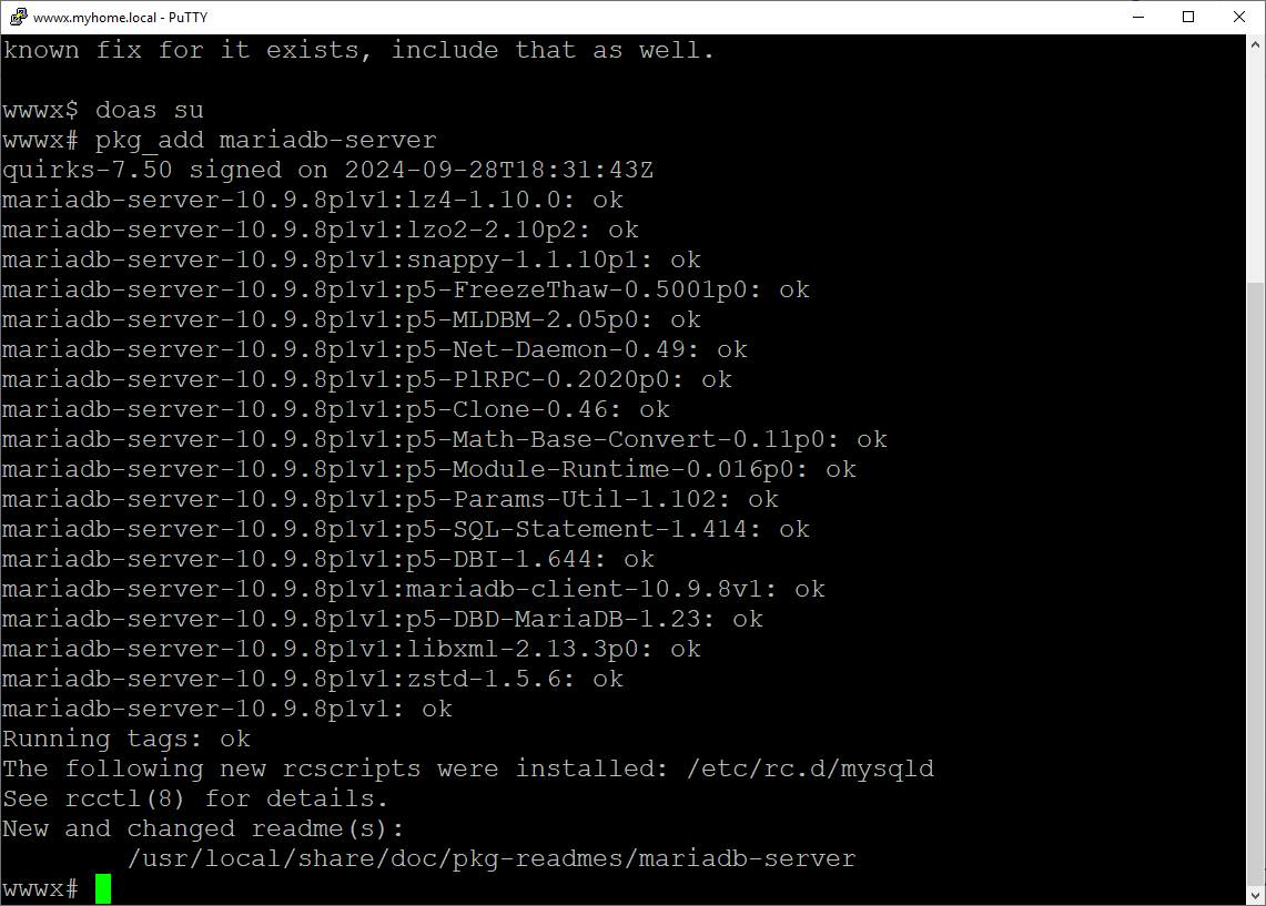 Вместе с сервером БД ставятся и прочие зависимости, включая клиента.