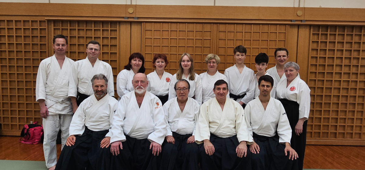 Делегация Россисйской Федерации Син Син Тоицу Айкидо с Ямамото Сэнсэем