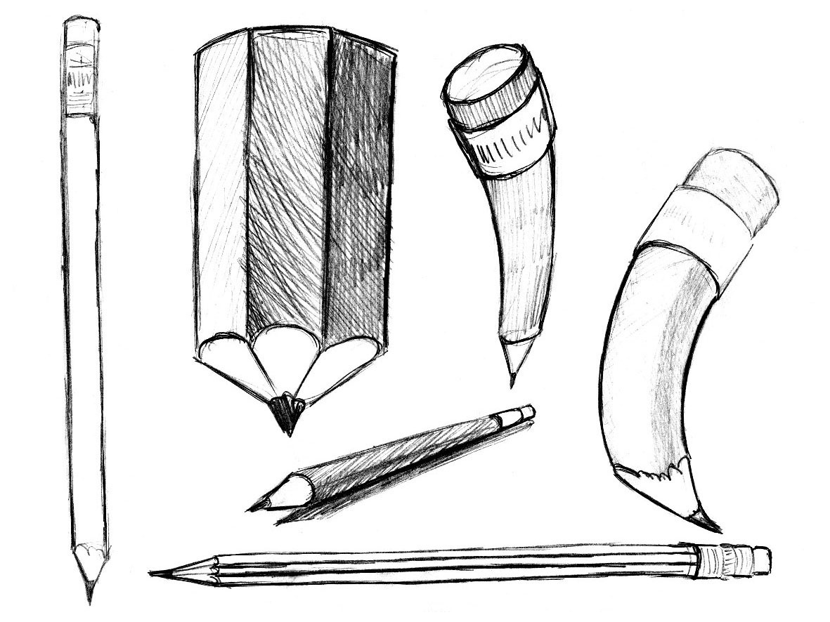 Как нарисовать карандаш карандашом