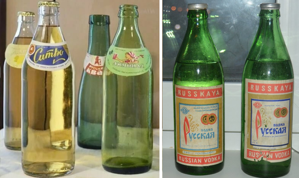 На фото: пустая бутылка "Чебурашка" (из-под лимонада, водки, пива и других напитков) стоила в СССР 12 копеек до 1981 года и 20 копеек после.