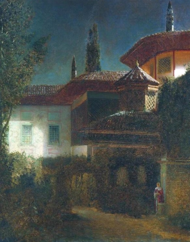 «Ночь в Бахчисарае»,  1886 год, материалы: холст, масло. Источник: фото из Интернета