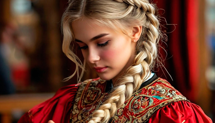 Девушки в Михайлов день не должны заплетать косы,иначе будут проблемы с замужеством. Фото: shedevrum.ai