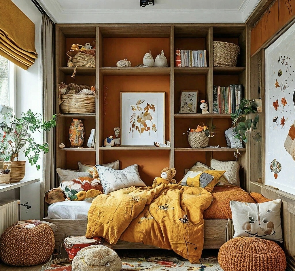 Тёплые оттенки в интерьере