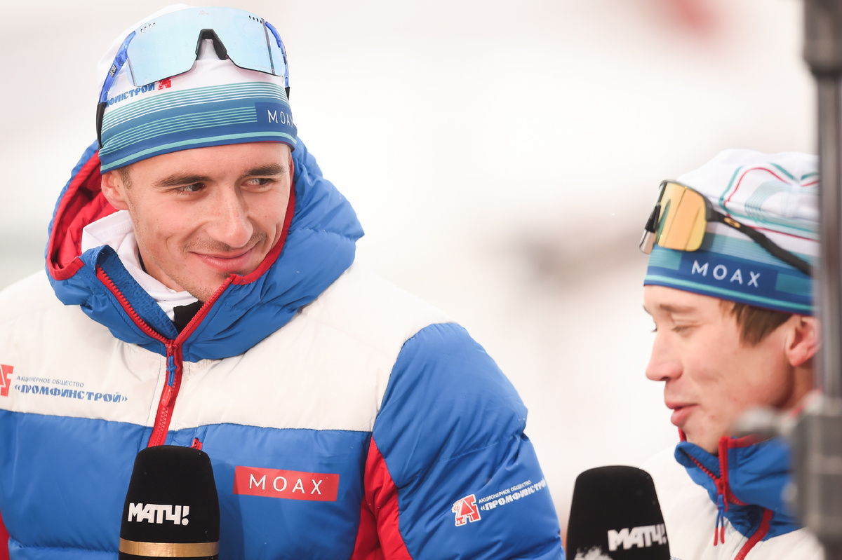 Халили и Серохвостов после финиша в масс-старте.