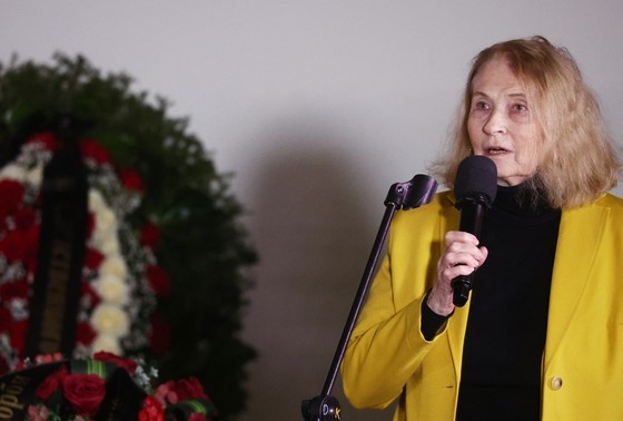    Людмила Зайцева на церемонии прощания с Светланой Светличной