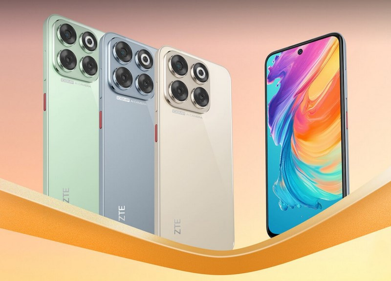 Три расцветки нового смартфона ZTE Blade V70