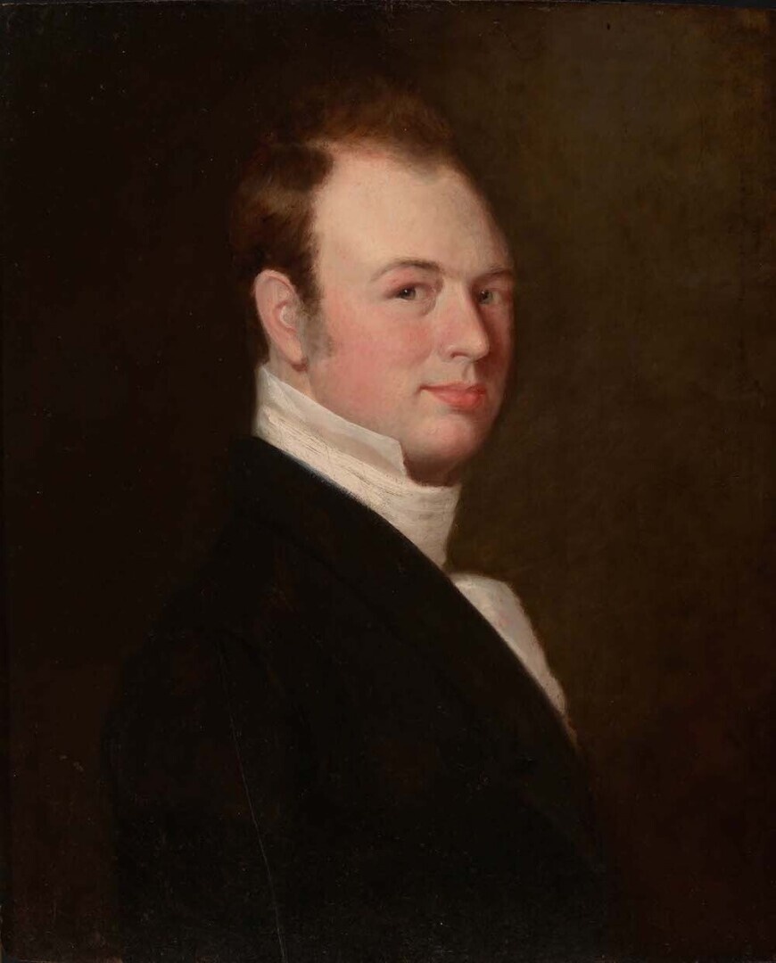 Джон Рэнд, автопортрет, около 1836, масло по дереву, Smithsonian American Art Museum