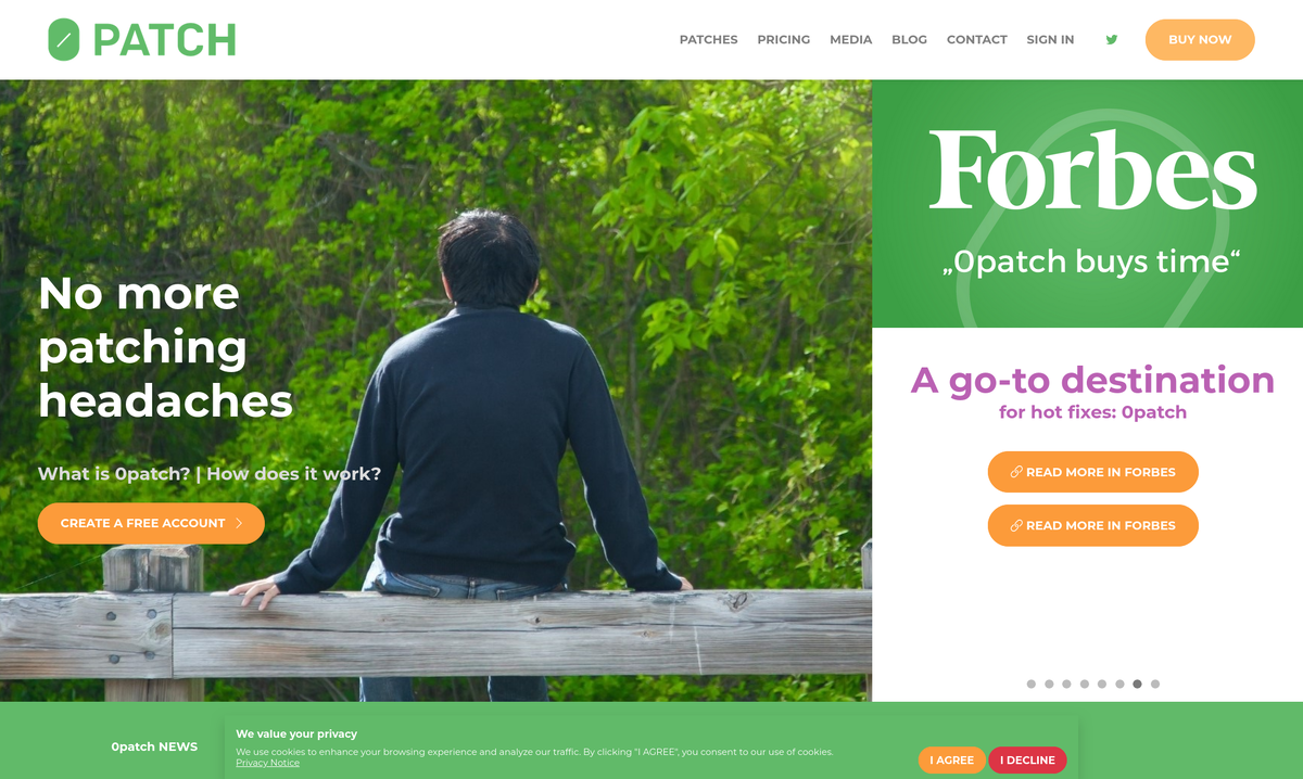 Официальный сайт 0patch