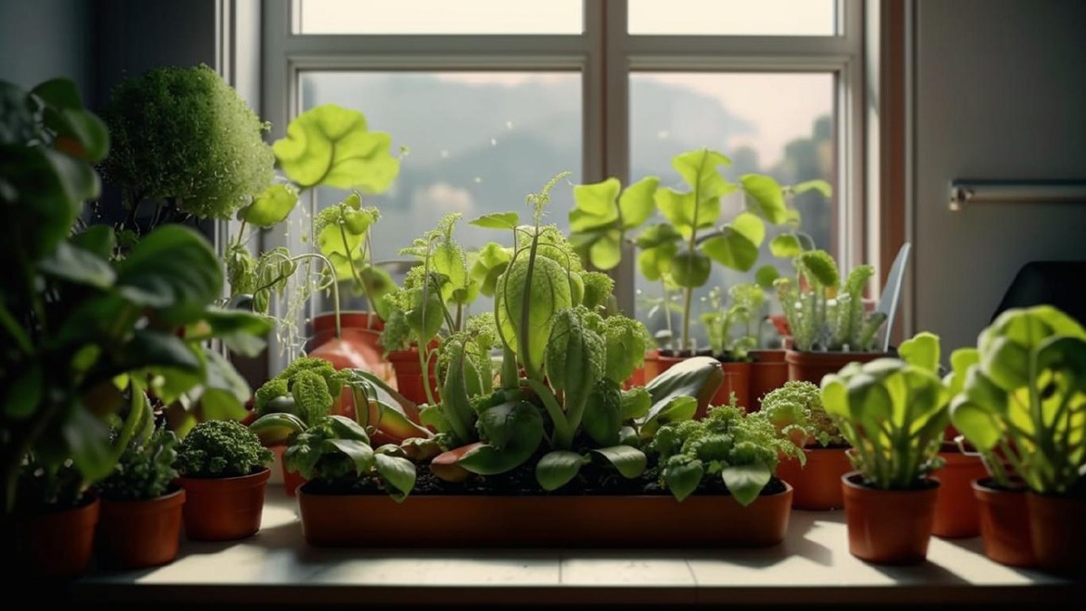 Красивые цветы на подоконике 