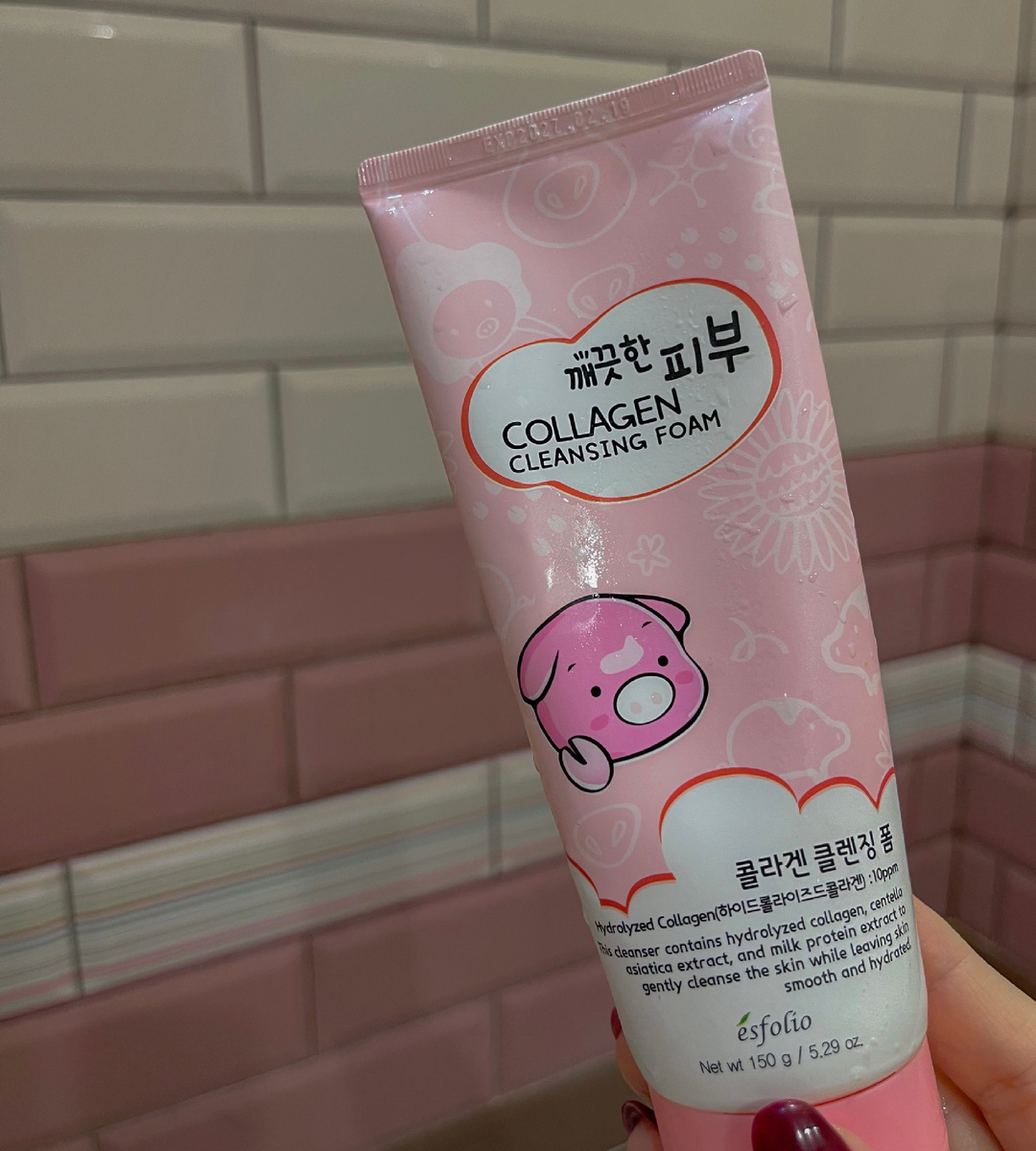 ПЕНКА ДЛЯ УМЫВАНИЯ `ESFOLIO` С КОЛЛАГЕНОМ 