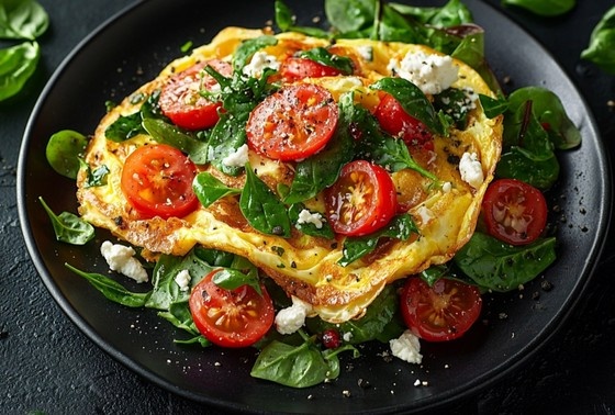    Омлет со шпинатом