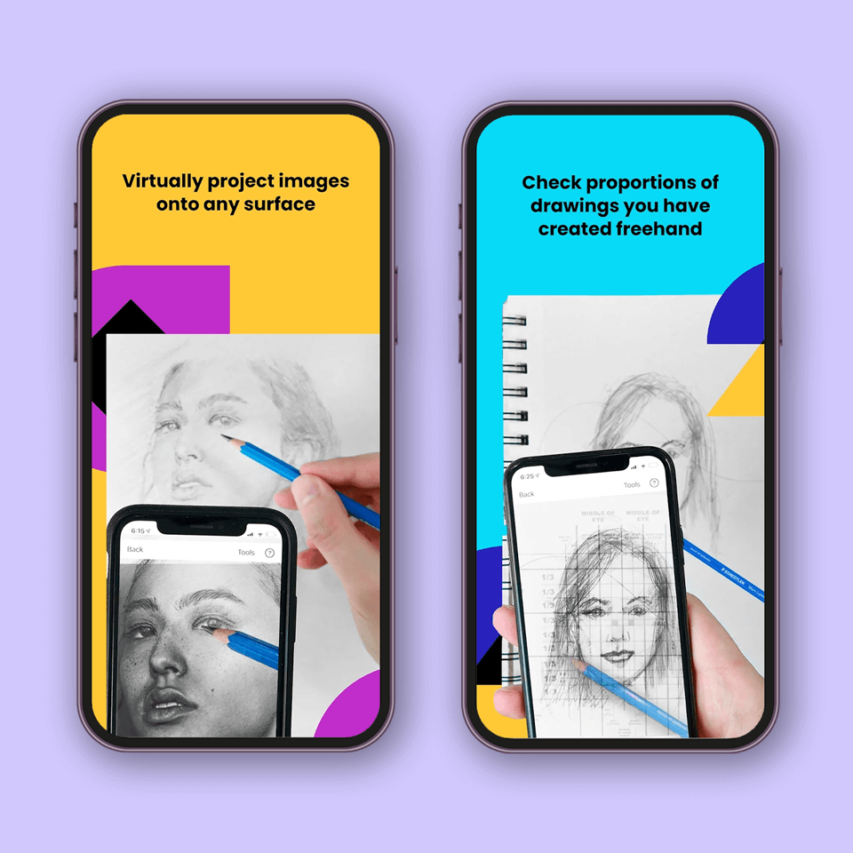 Интерфейс Da Vinci Eye: AR Art Projector