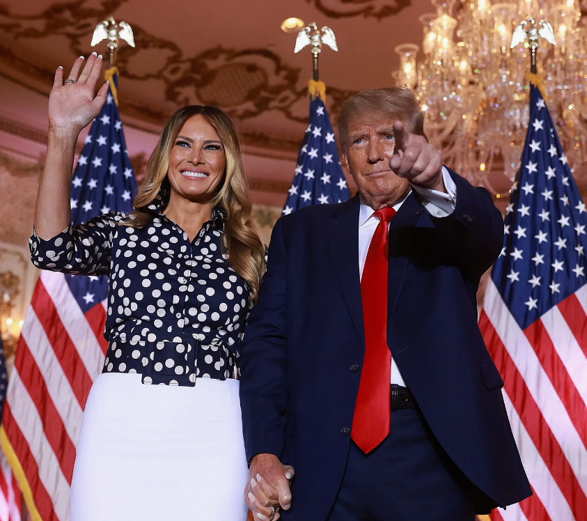 Д. Трамп с женой-красоткой Меланьей