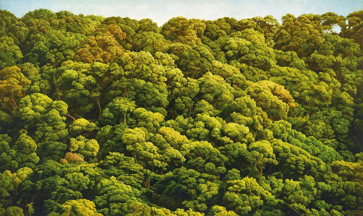 Горы Янмин (有相思樹林的陽明山), 2007-2008, холст, темпера, масло, 127х213 см