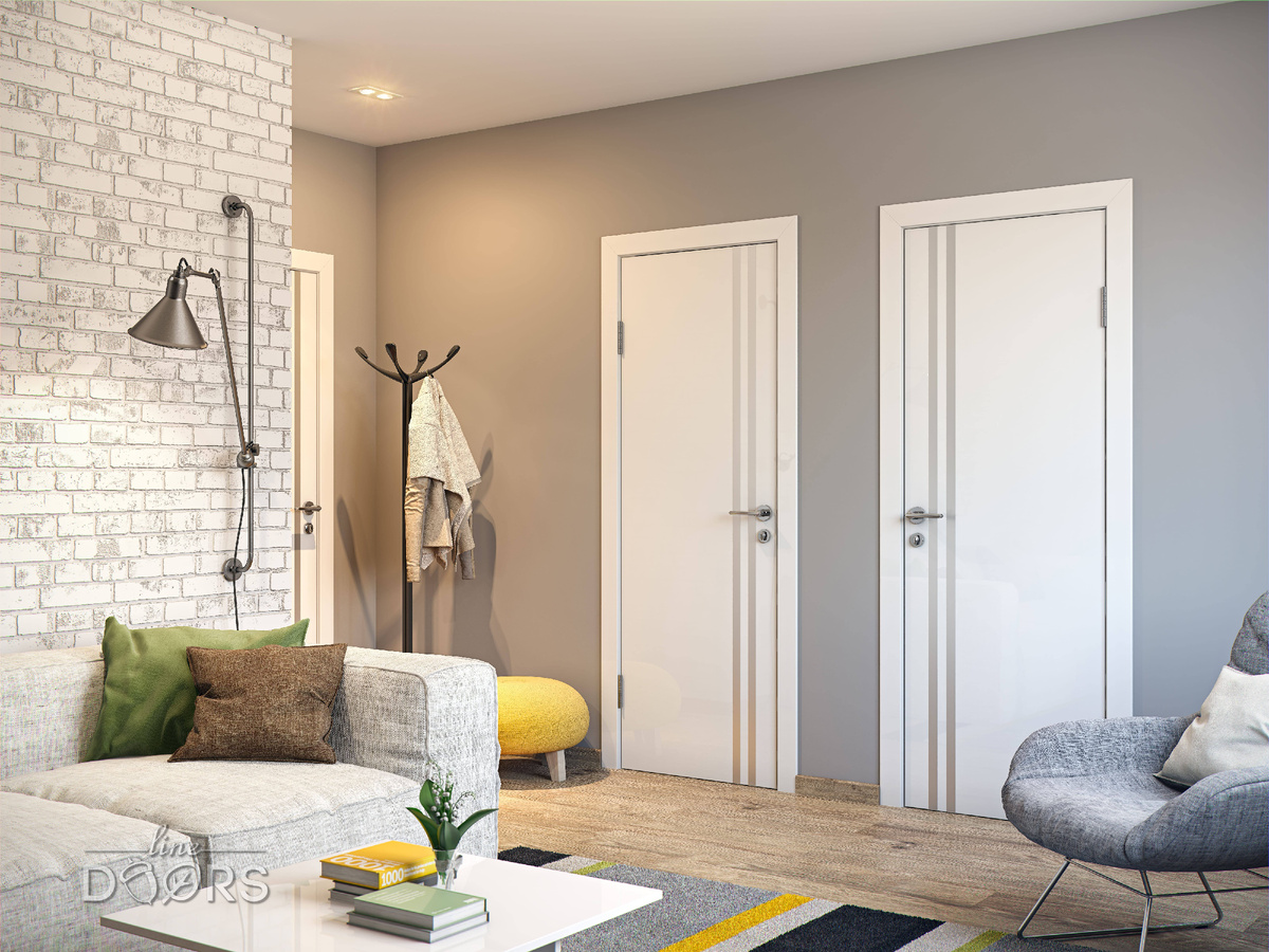 Наши двери ДГ-506 в оттенке Белый глянец