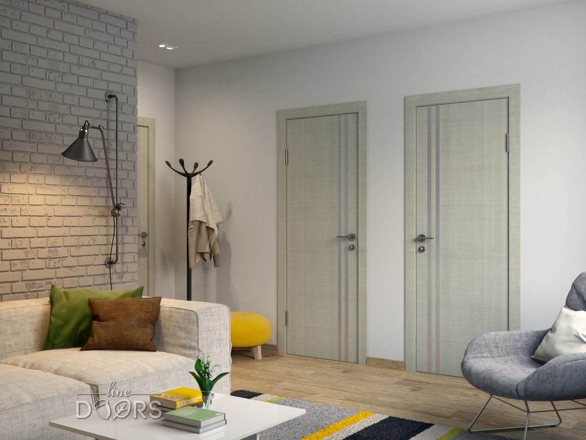 Наши межкомнатные двери ДГ-506 в оттенке Серый дуб