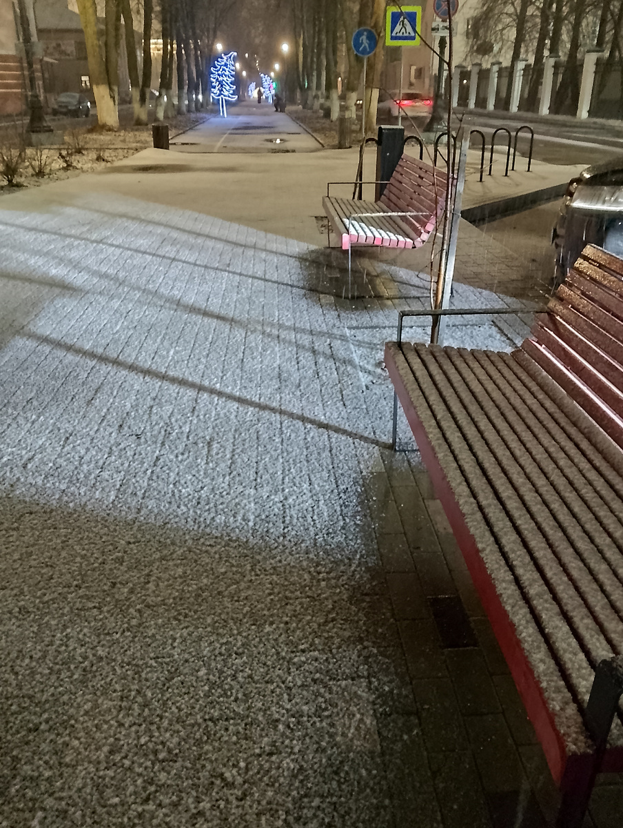 Белая пороша в 18.30, фото автора