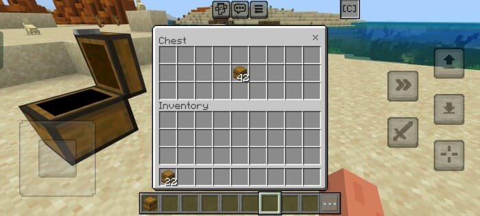 Кнопка быстрого открытия сундука с ресурспаком для Майнкрафт ПЕ (Бедрок)