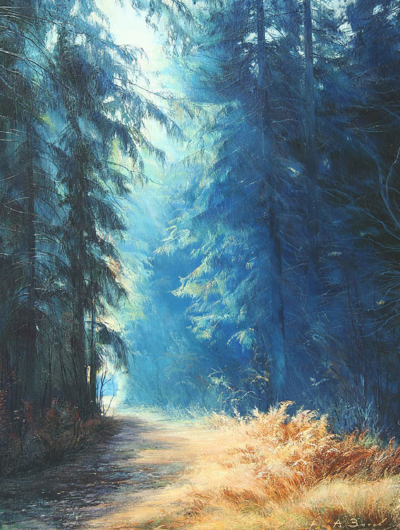 Алексей Зотов. Дорога в лесу. Холст, масло, 60х80