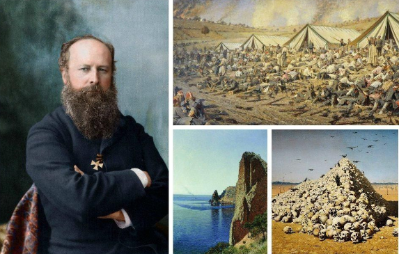 Василий Васильевич Верещагин много путешествовал, бывал на театре военных действий. Его картины о войне и ее трагедиях, об особенностях быта народов разных стран