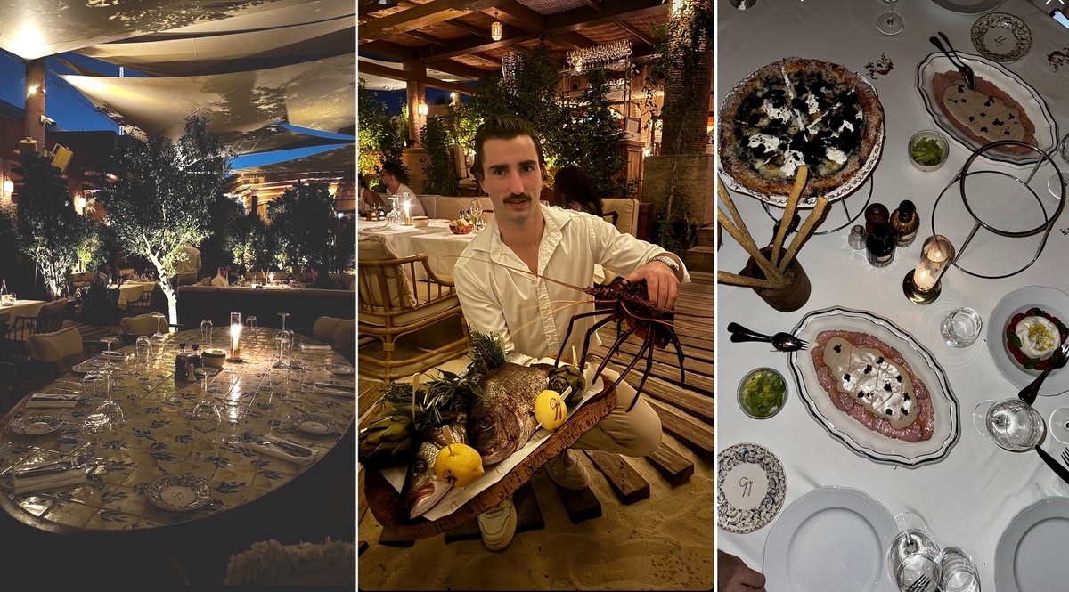 Вечером Ксения Бородина и Николай Сердюков пробуют местную кухню. Фото: социальные сети.