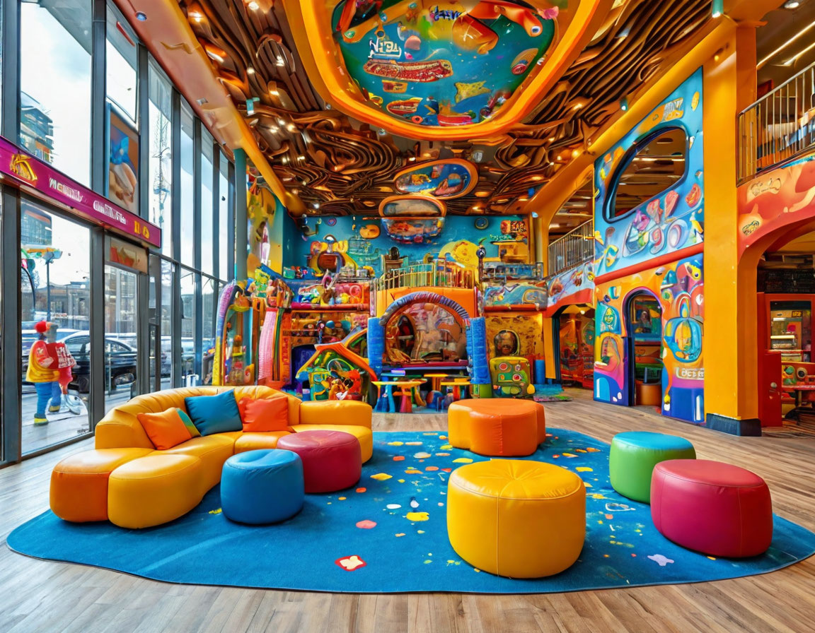 Детская игровая комната в торговом центре города Тюмень по версии ИИ