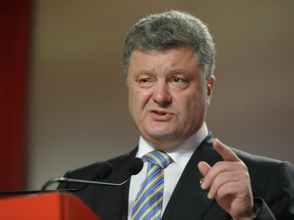    Petro Porošenko po ukončení hlasování v předčasných prezidentských volbách na Ukrajině© RIA Novosti / Michail Voskresensky