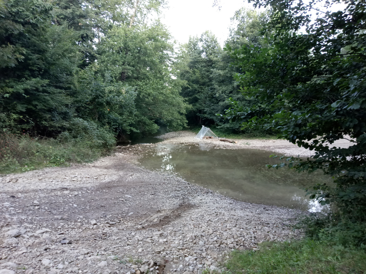 брод через Семенеевскую щель летом