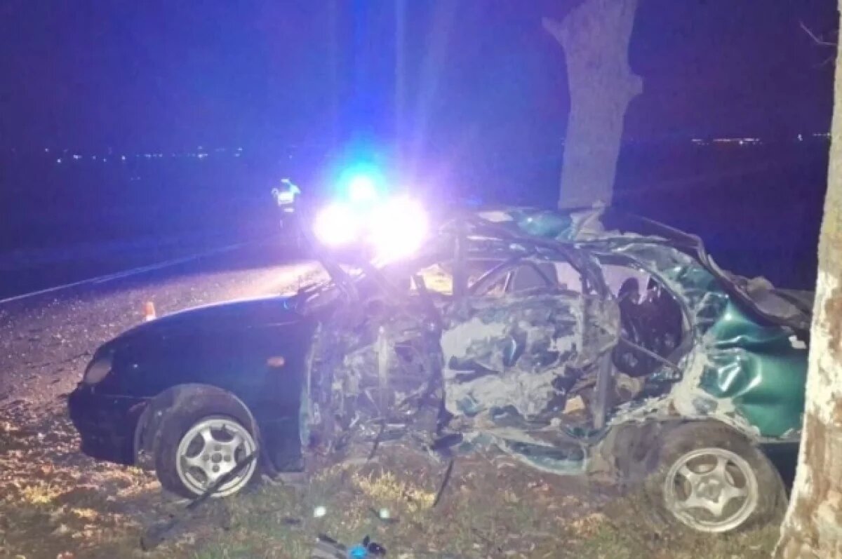   На Кубани водитель иномарки врезался в дерево и погиб