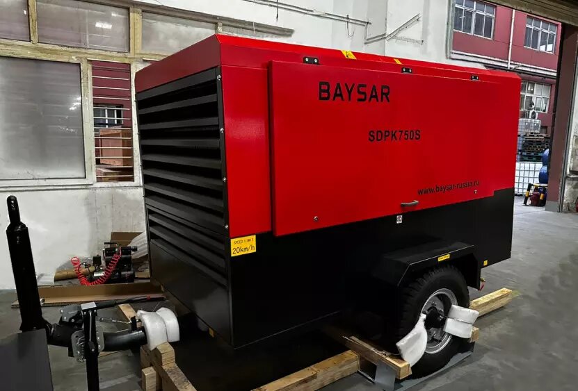 Дизельный компрессор с доохладителем BAYSAR SDPK750S