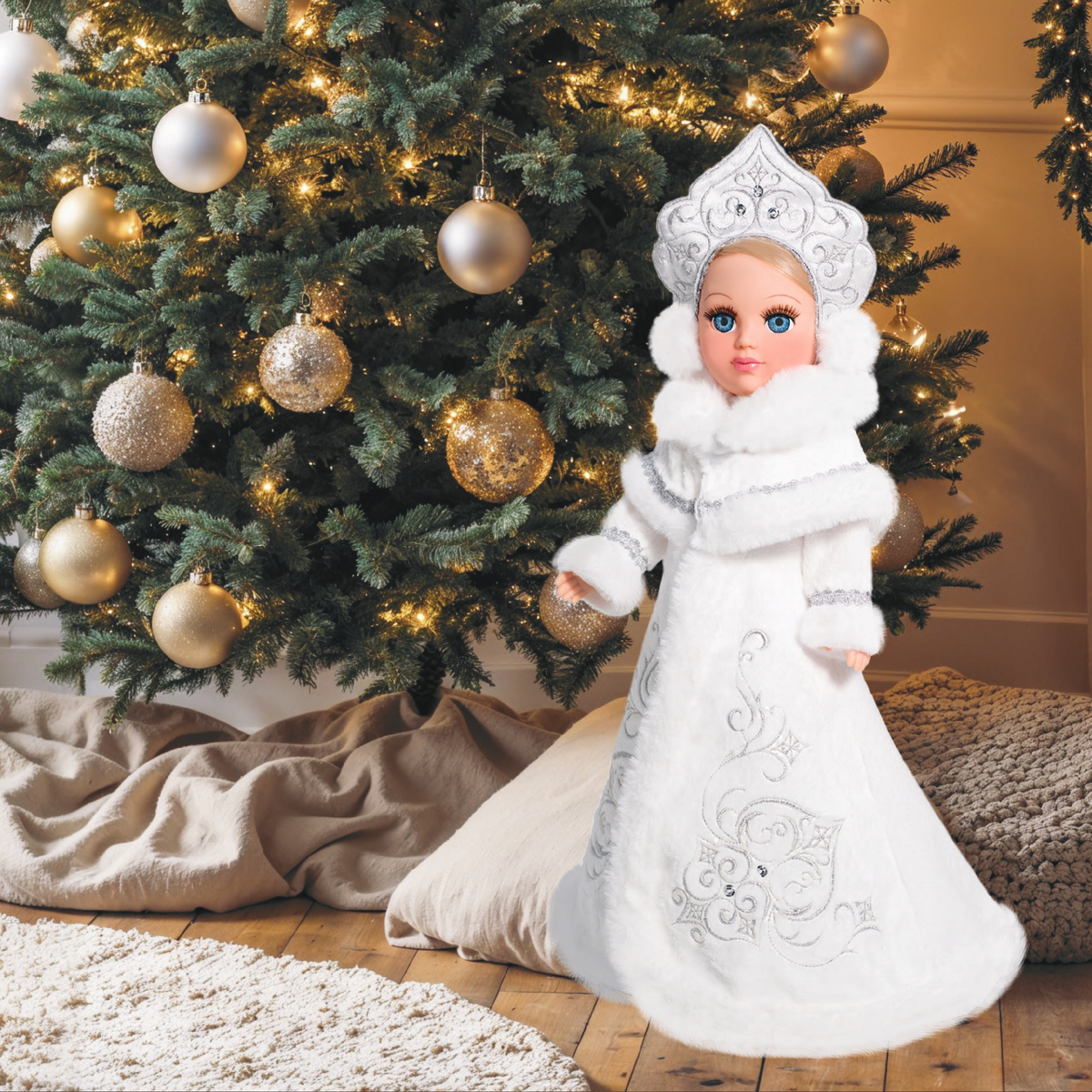 Кукла Анастасия Снегурочка. Весна 42 см. Озвученная. 