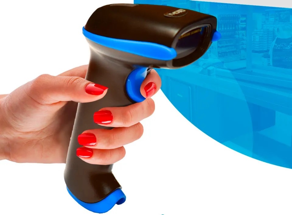 Сканер штрих кода беспроводной Kristall KR-5700, синий