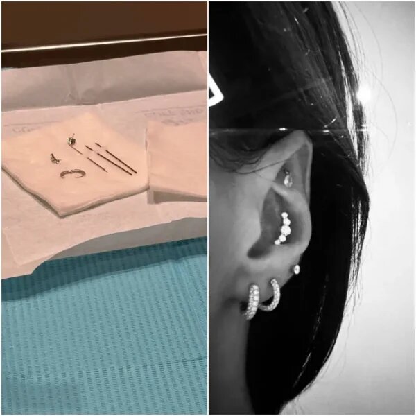    Решетова проколола себе ухо, фото: соцсети